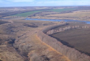 Вид на степь, с высоты птичьего полёта