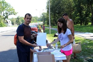 Вручили номер и чип на забег