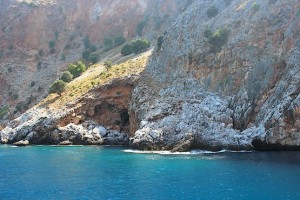 Оазис на склоне скалы у Средиземного моря